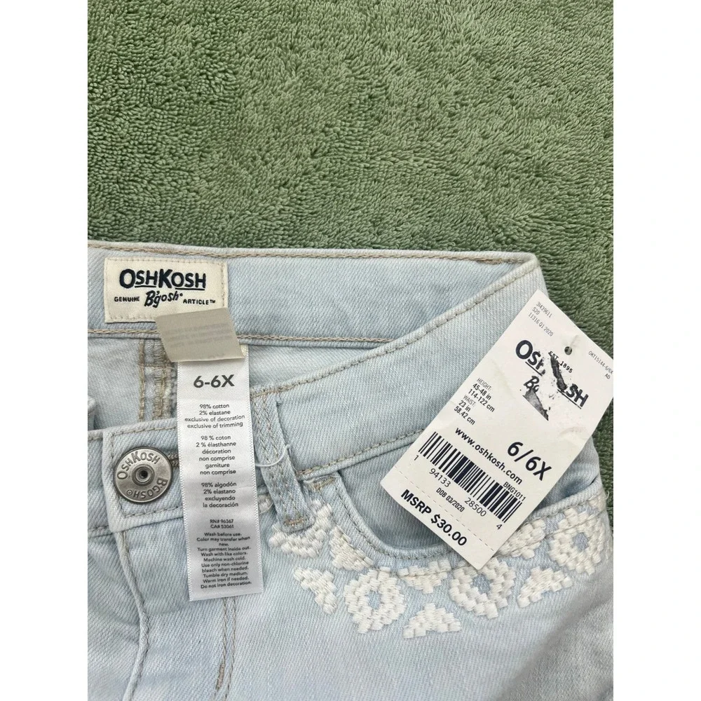 Oshkosh kids  blue Jean shorts 6/6x‎